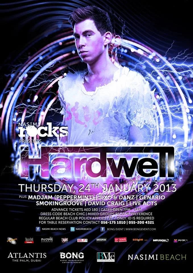 Hardwell Live At Nasimi Beach, Atlantis The Palm Dubai
